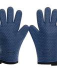 Silicone Smoker Oven Gloves - Extreme Heat Resistant BBQ Gloves - Handle Hot Food Right on Your Grill Fryer Pit - Kitchen Perfection LLC