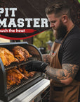 Silicone Smoker Oven Gloves - Extreme Heat Resistant BBQ Gloves - Handle Hot Food Right on Your Grill Fryer Pit - Kitchen Perfection LLC
