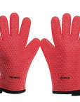 Silicone Smoker Oven Gloves - Extreme Heat Resistant BBQ Gloves - Handle Hot Food Right on Your Grill Fryer Pit - Kitchen Perfection LLC