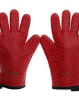 Silicone Smoker Oven Gloves - Extreme Heat Resistant BBQ Gloves - Handle Hot Food Right on Your Grill Fryer Pit - Kitchen Perfection LLC