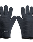 Silicone Smoker Oven Gloves - Extreme Heat Resistant BBQ Gloves - Handle Hot Food Right on Your Grill Fryer Pit - Kitchen Perfection LLC