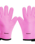 Silicone Smoker Oven Gloves - Extreme Heat Resistant BBQ Gloves - Handle Hot Food Right on Your Grill Fryer Pit - Kitchen Perfection LLC