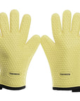Silicone Smoker Oven Gloves - Extreme Heat Resistant BBQ Gloves - Handle Hot Food Right on Your Grill Fryer Pit - Kitchen Perfection LLC