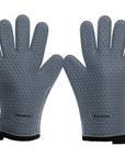 Silicone Smoker Oven Gloves - Extreme Heat Resistant BBQ Gloves - Handle Hot Food Right on Your Grill Fryer Pit - Kitchen Perfection LLC