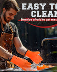 Silicone Smoker Oven Gloves - Extreme Heat Resistant BBQ Gloves - Handle Hot Food Right on Your Grill Fryer Pit - Kitchen Perfection LLC
