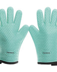 Silicone Smoker Oven Gloves - Extreme Heat Resistant BBQ Gloves - Handle Hot Food Right on Your Grill Fryer Pit - Kitchen Perfection LLC