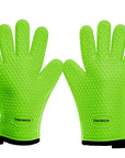 Silicone Smoker Oven Gloves - Extreme Heat Resistant BBQ Gloves - Handle Hot Food Right on Your Grill Fryer Pit - Kitchen Perfection LLC