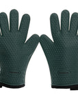 Silicone Smoker Oven Gloves - Extreme Heat Resistant BBQ Gloves - Handle Hot Food Right on Your Grill Fryer Pit - Kitchen Perfection LLC
