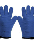 Silicone Smoker Oven Gloves - Extreme Heat Resistant BBQ Gloves - Handle Hot Food Right on Your Grill Fryer Pit - Kitchen Perfection LLC