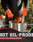 Silicone Smoker Oven Gloves - Extreme Heat Resistant BBQ Gloves - Handle Hot Food Right on Your Grill Fryer Pit - Kitchen Perfection LLC