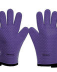 Silicone Smoker Oven Gloves - Extreme Heat Resistant BBQ Gloves - Handle Hot Food Right on Your Grill Fryer Pit - Kitchen Perfection LLC