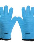 Silicone Smoker Oven Gloves - Extreme Heat Resistant BBQ Gloves - Handle Hot Food Right on Your Grill Fryer Pit - Kitchen Perfection LLC
