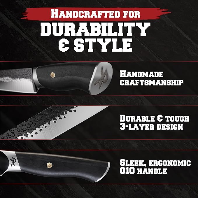 Handmade Knife, Meat Cutting Carving &amp; Slicing BBQ Knife For Men - Kitchen Perfection LLC