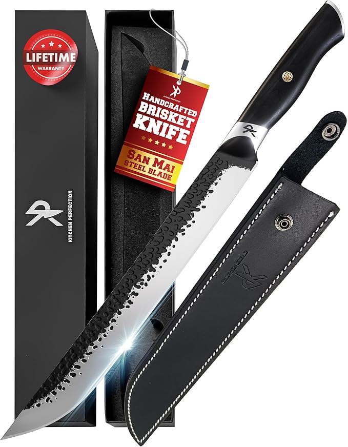 Handmade Knife, Meat Cutting Carving &amp; Slicing BBQ Knife For Men - Kitchen Perfection LLC