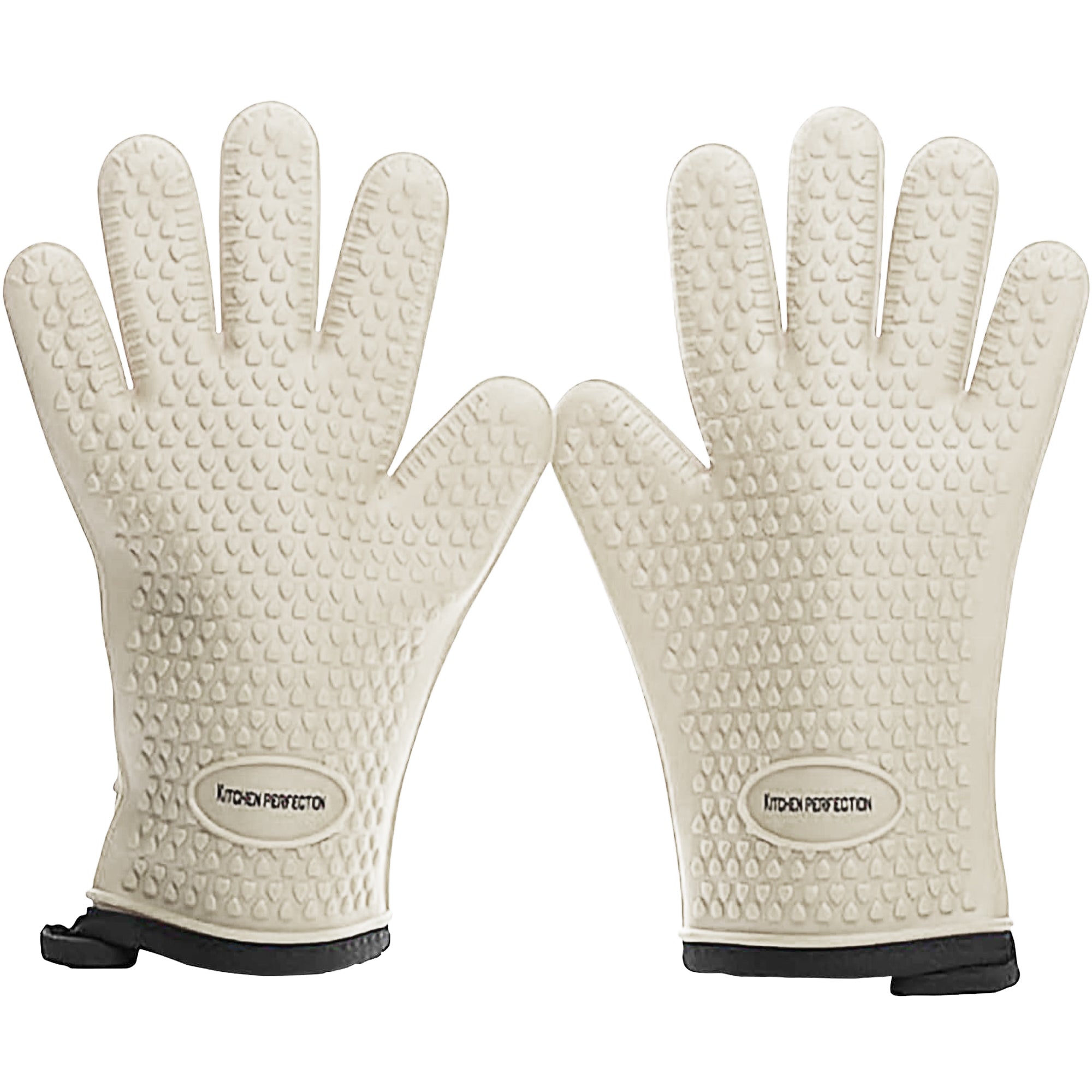 Silicone Smoker Oven Gloves - Extreme Heat Resistant BBQ Gloves - Handle Hot Food Right on Your Grill Fryer Pit - Kitchen Perfection LLC