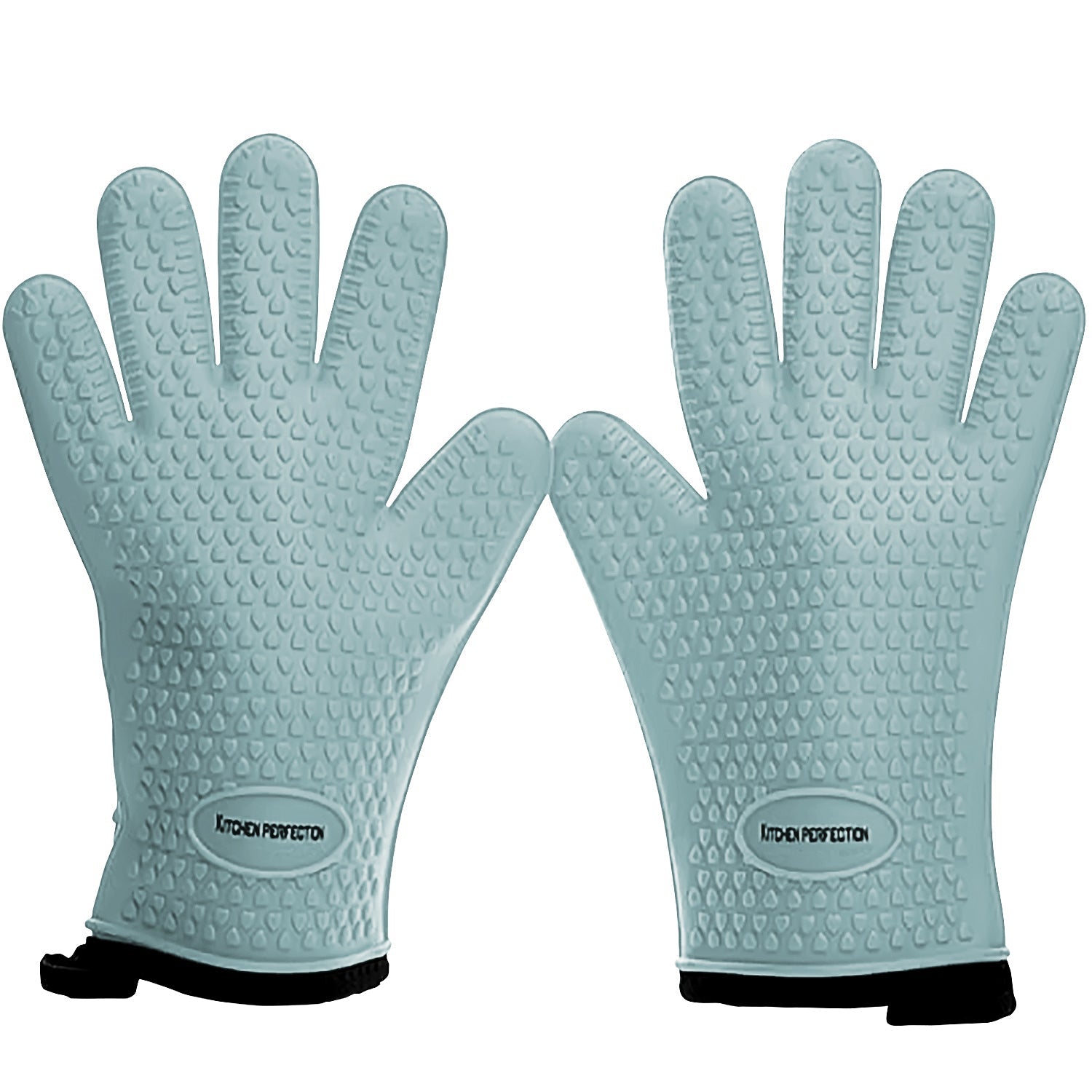 Silicone Smoker Oven Gloves - Extreme Heat Resistant BBQ Gloves - Handle Hot Food Right on Your Grill Fryer Pit - Kitchen Perfection LLC