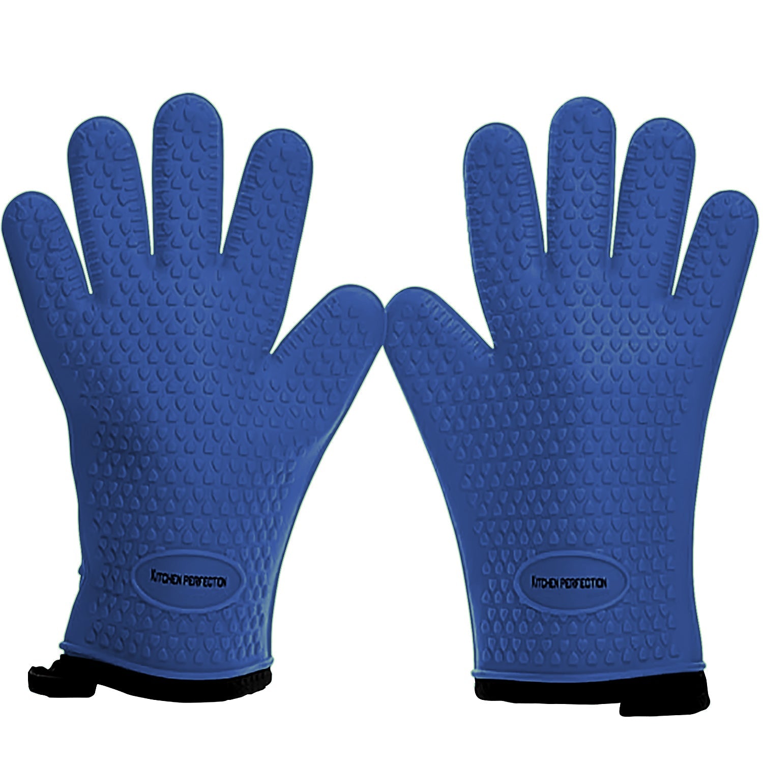 Silicone Smoker Oven Gloves - Extreme Heat Resistant BBQ Gloves - Handle Hot Food Right on Your Grill Fryer Pit - Kitchen Perfection LLC