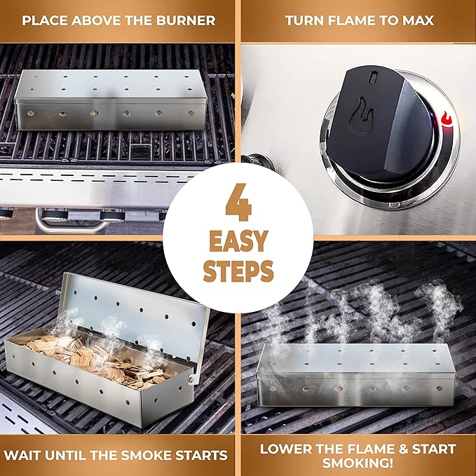 Smoker Box For Gas Grill - Kitchen Perfection LLC