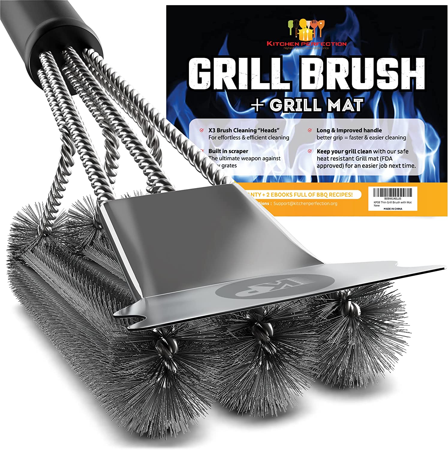 Thin Grill Brushes - Kitchen Perfection LLC